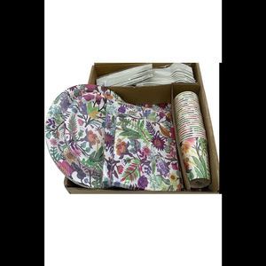Designing Dining 168-Pc Disposable Celebration Dinnerware Set Bloom